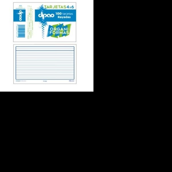 TARJETAS RAYADAS DIPAO 4X6 PAQUETE C100 C.50